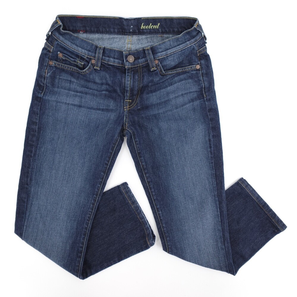 7 for all Mankind Jeans Womens 28 Bootcut Low Rise medium Wash